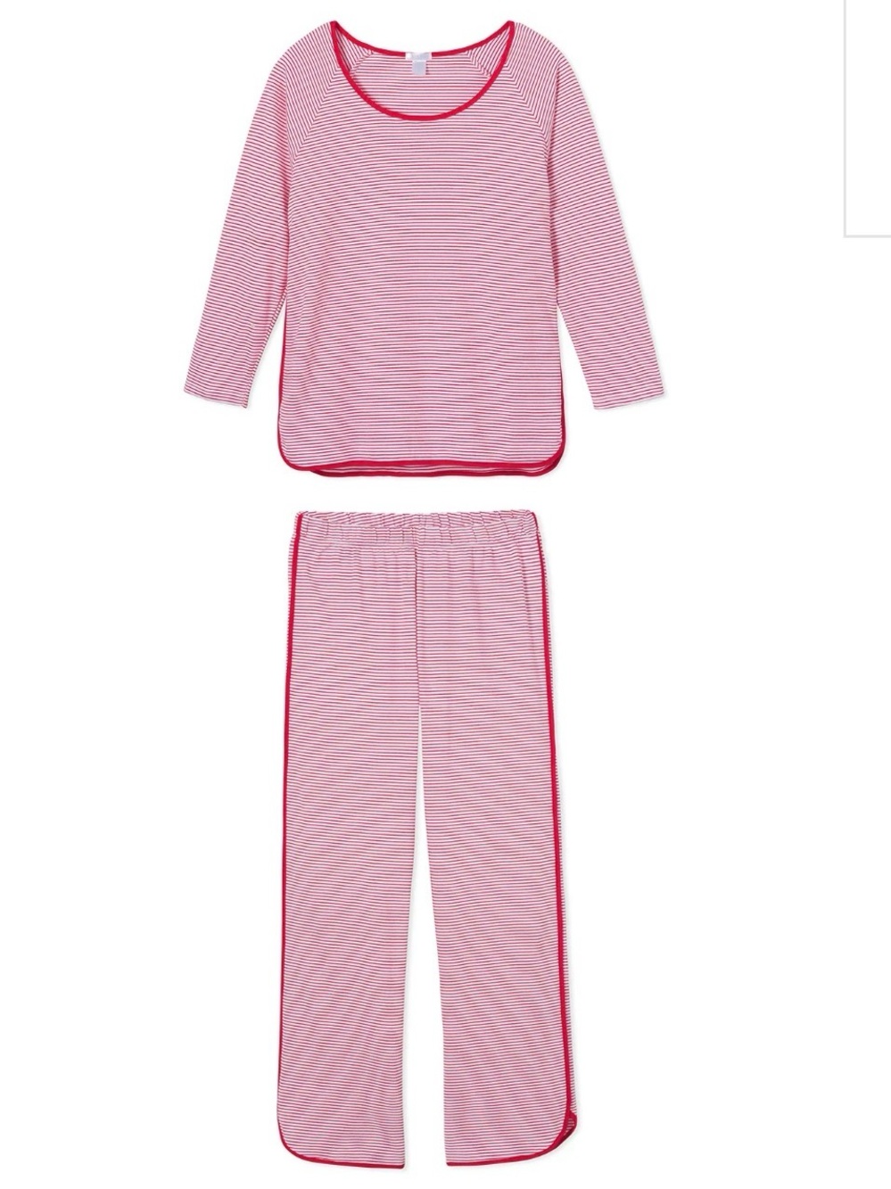 Lake Pajamas Long Long Set in Red Stripe